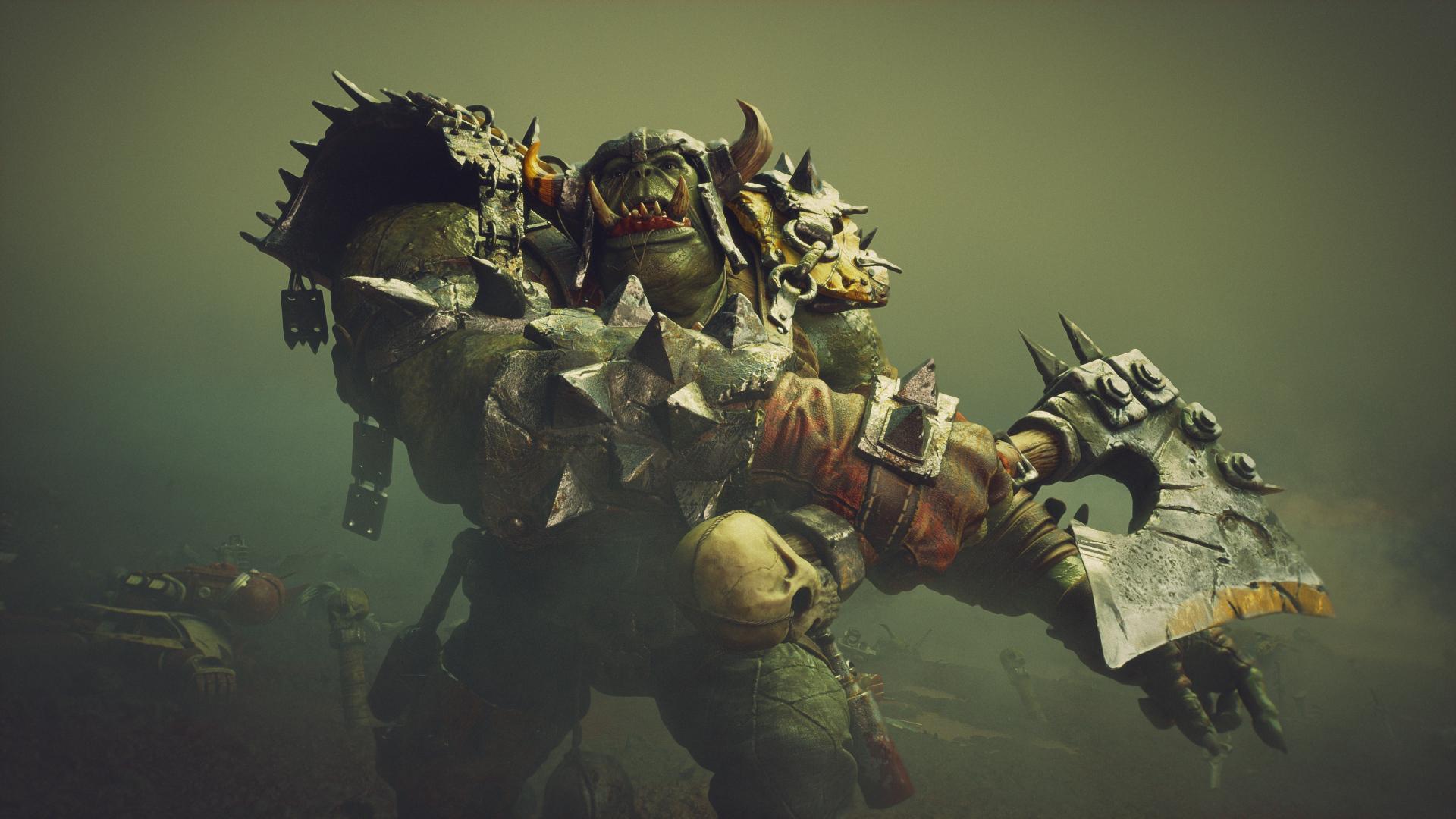 A screenshot of an Ork during Warhammer 40,000: Dawn of War III - داون آو وار جدید