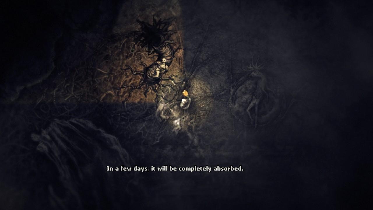 بهترین بازی های ترسناک - Darkwood screenshot of the aerial view of the forest