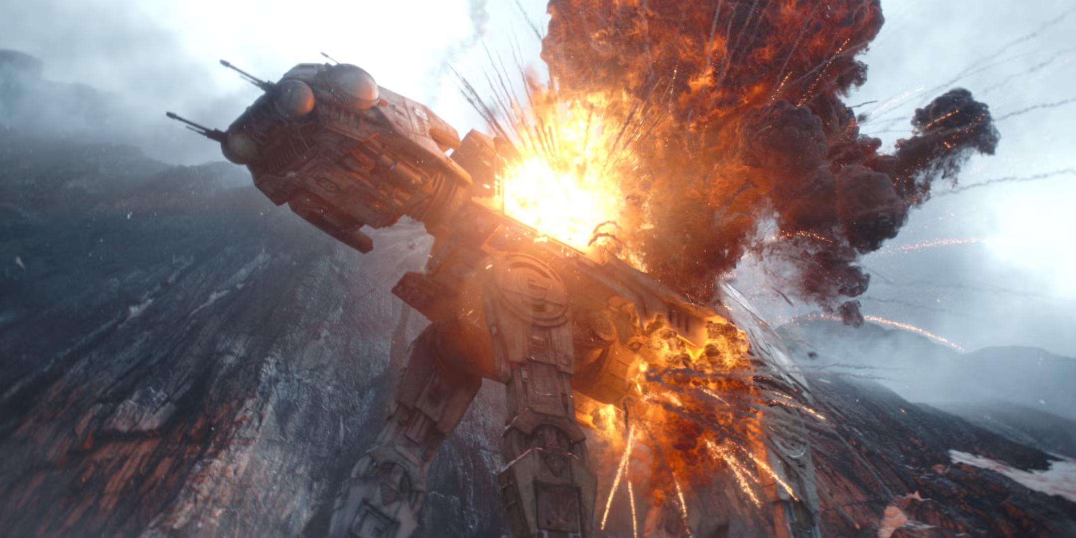 شرور پنهان The Mandalorian and Grogu: An AT-AT Exploding In The Mandalorian