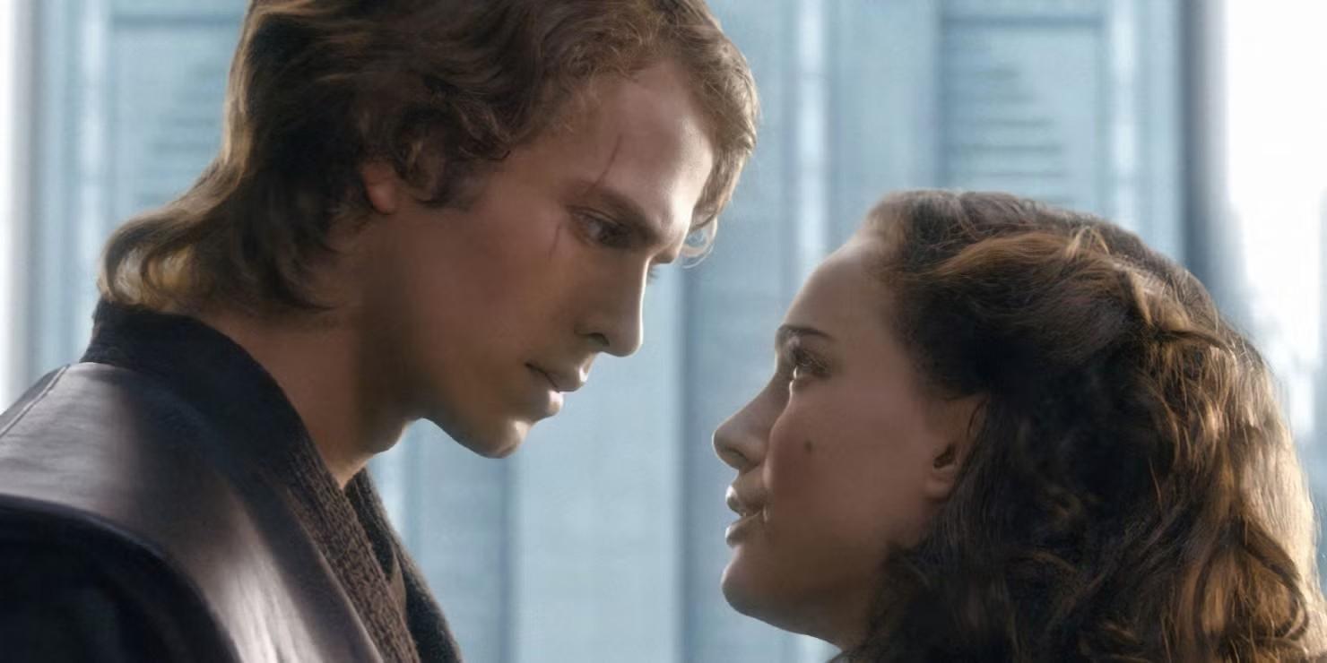 سخنان حکیمانه جدای: آناکین و پادمه در Revenge of the Sith به یکدیگر نگاه می کنند.