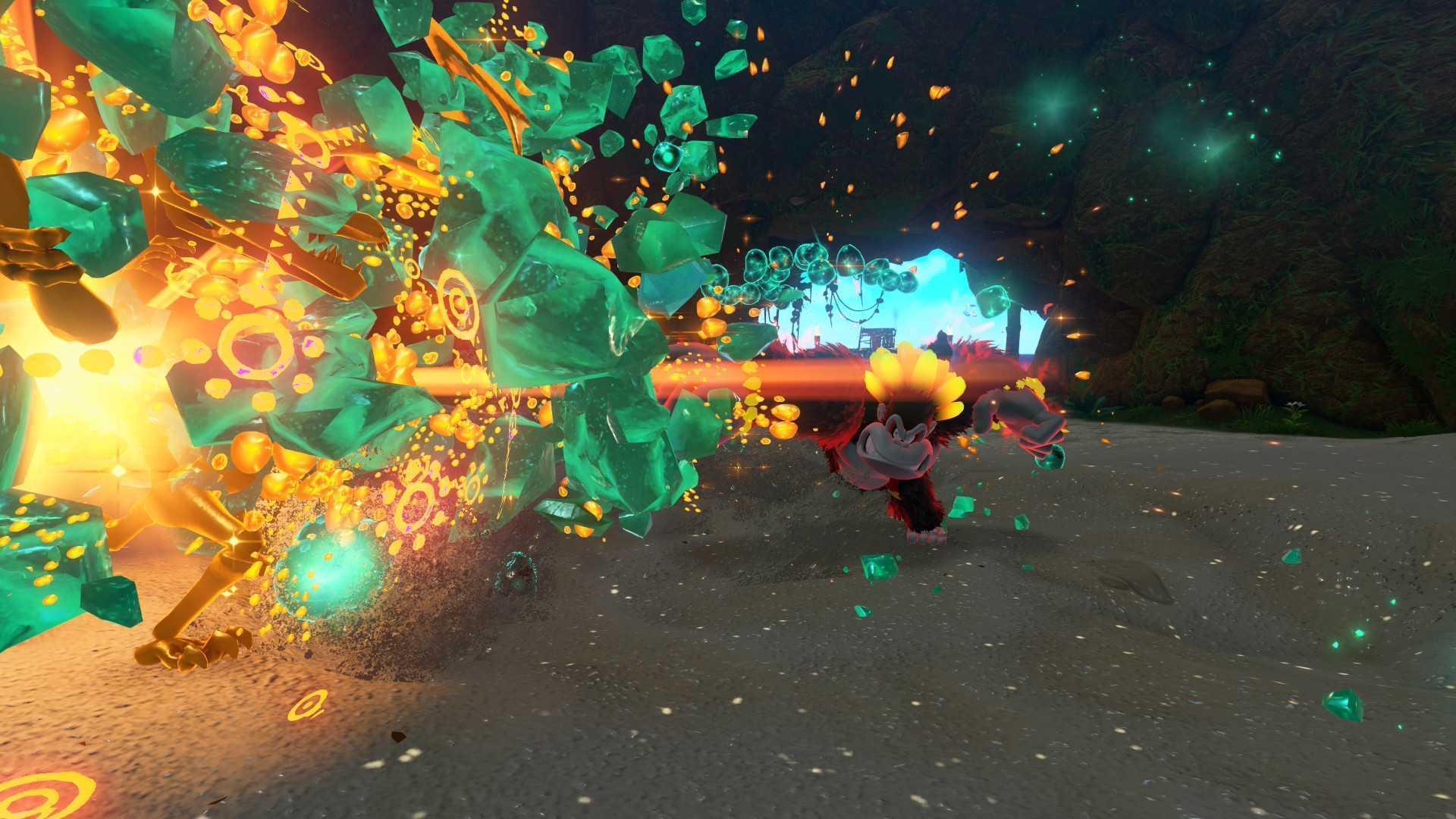 Donkey Kong Bananza روگ لایک: تصاویر صفحه نمایش Emerald Rush