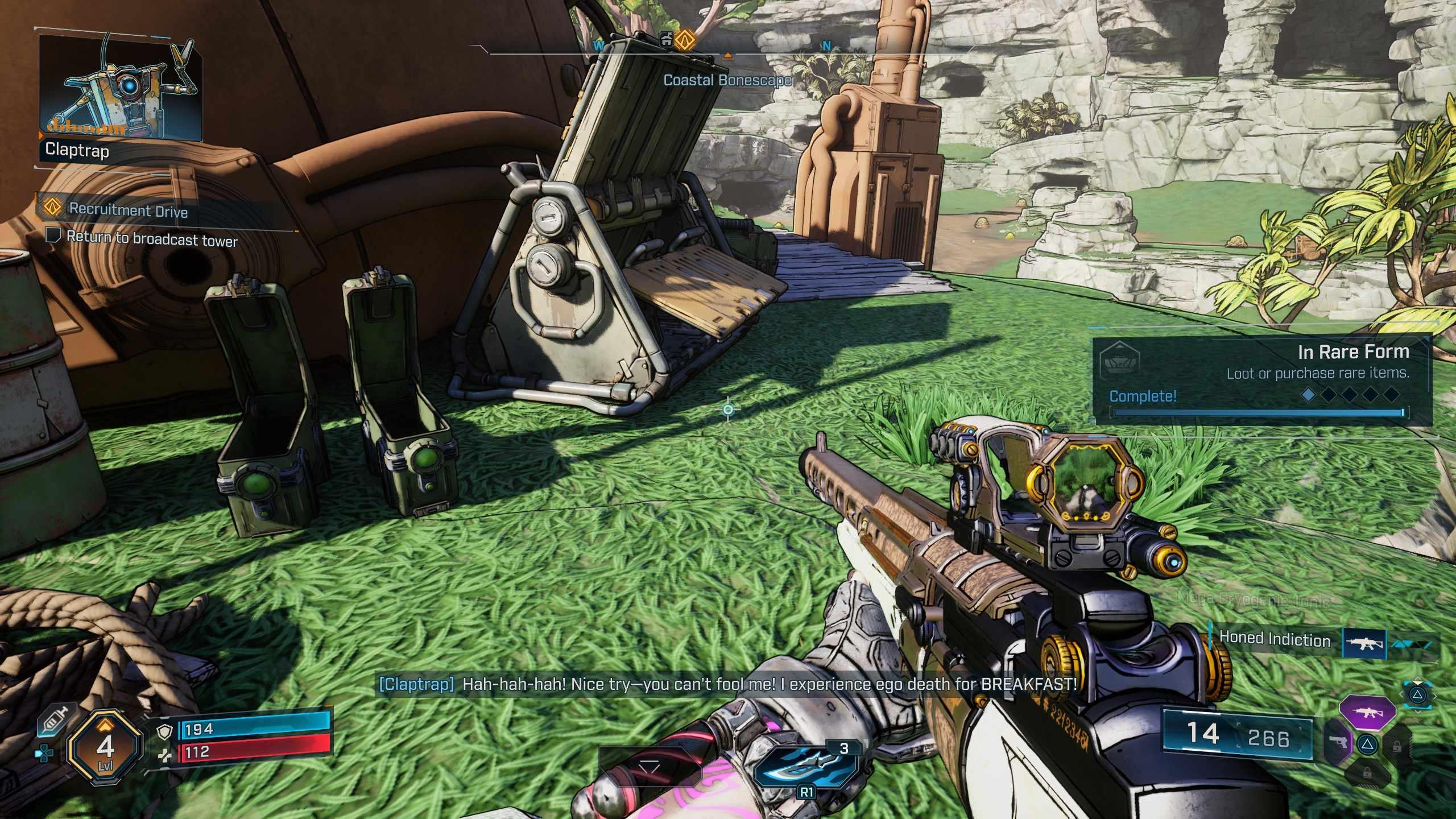 A screenshot for our Borderlands 4 tips, showing the character helping Claptrap set up a safehouse - تجربه Borderlands 4 بهتر از Destiny 2
