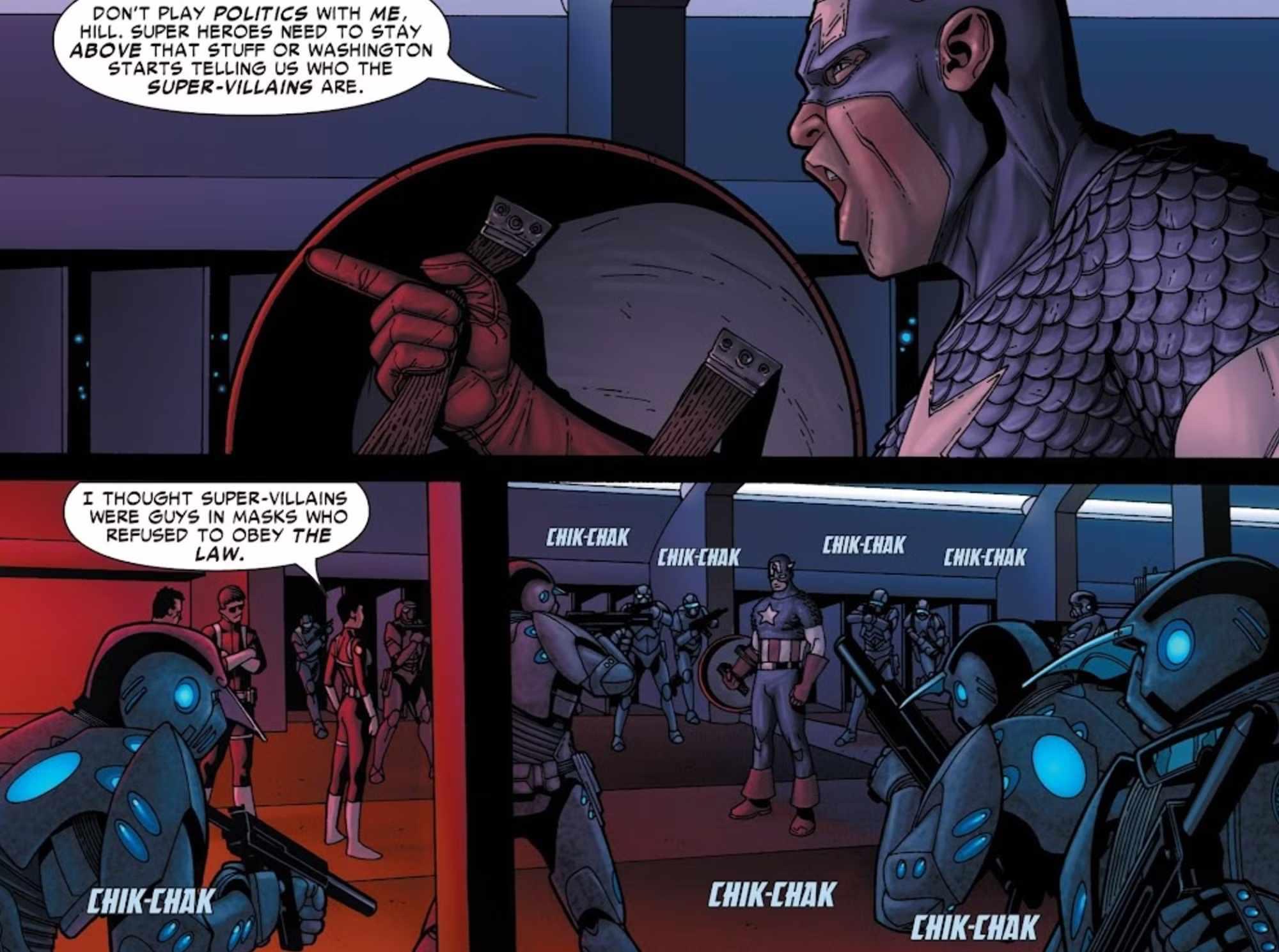 نقد Civil War - بحث Captain America و ماریا هیل