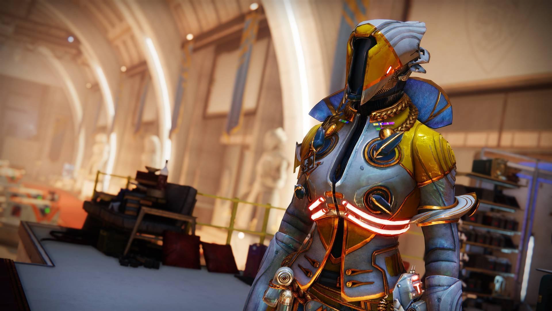 Destiny 2 Warlock wearing into the light parade armor set – چرا Borderlands 4 بهتر از Destiny 2 به نظر می رسد؟