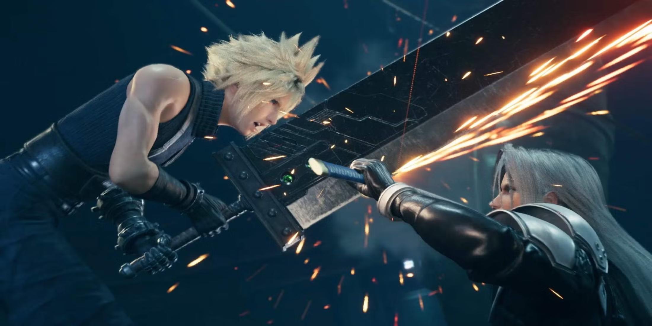 Final Fantasy 7 Remake Cloud and Sephiroth, with Switch 2 optimization discussed