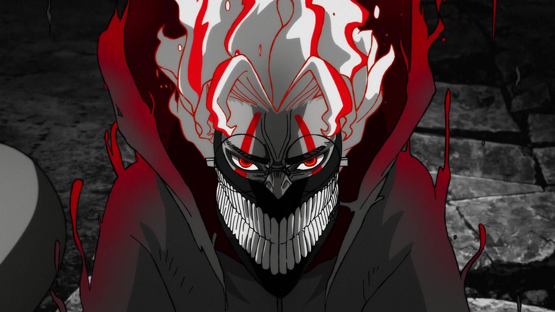 Man wearing a mask from Dan Da Dan season 2 - Dan Da Dan فصل 3 تاریخ انتشار