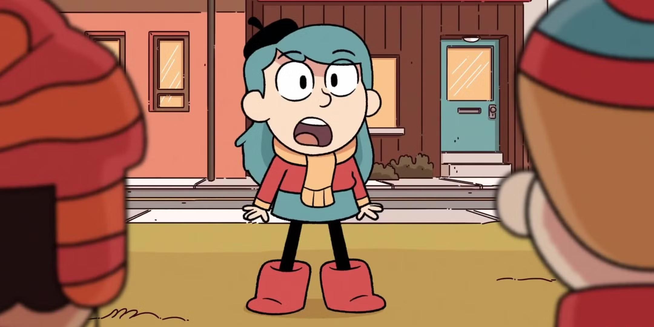 هیلدا در کارتون Hilda شوکه به نظر می رسد، انیمیشن بدون قسمت بد