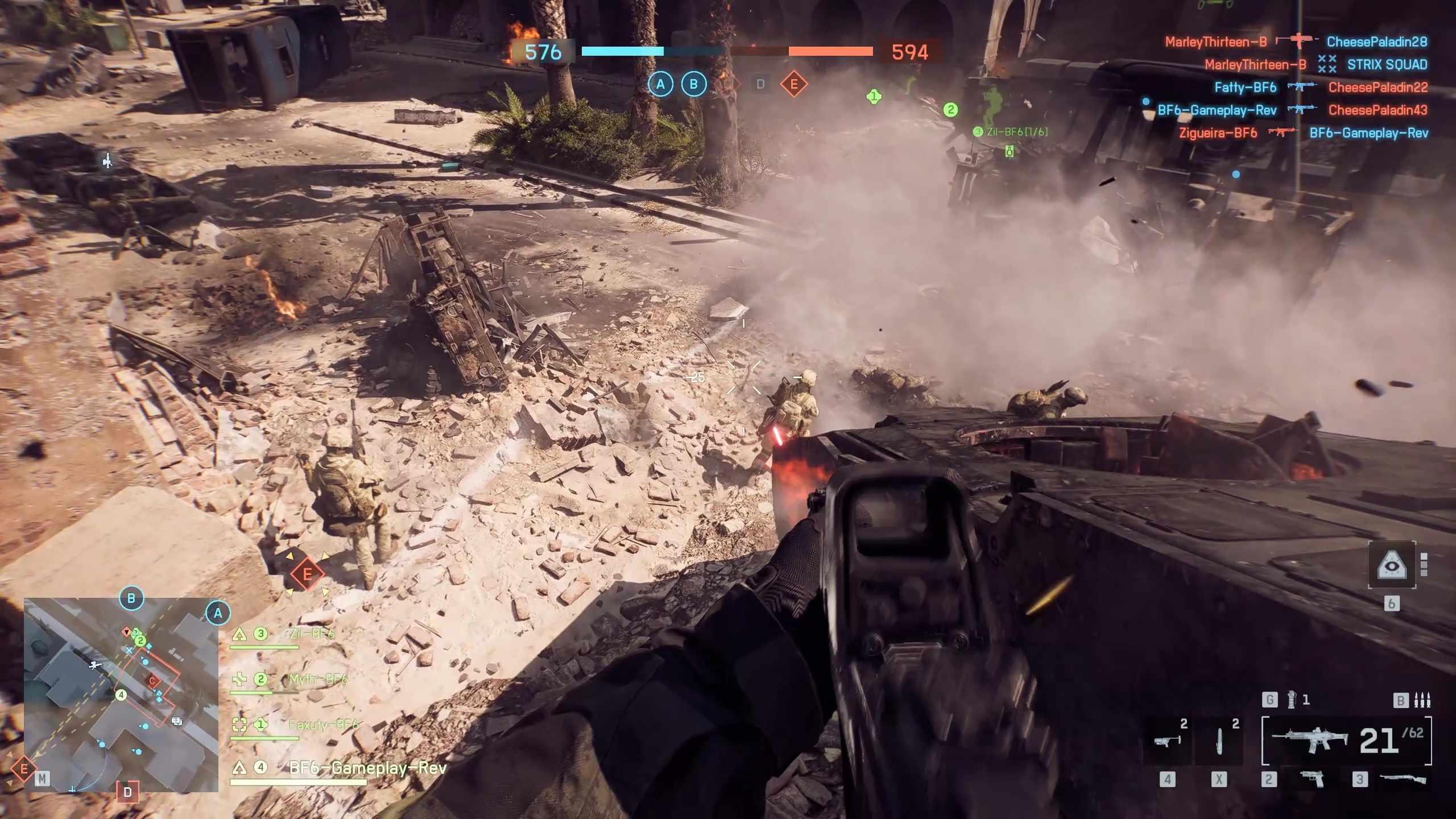 گیم پلی چندنفره Battlefield 6 بازگشت به ریشه ها که بازیکنی را در حال شلیک به سوی بازیکنان زیر خود نشان می دهد