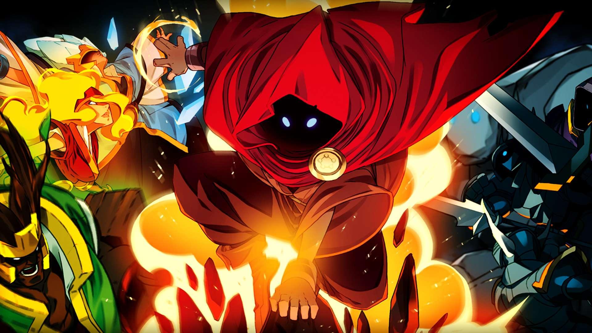 Red-robed wizard in Wizard of Legend, one of بهترین بازی های Roguelike.