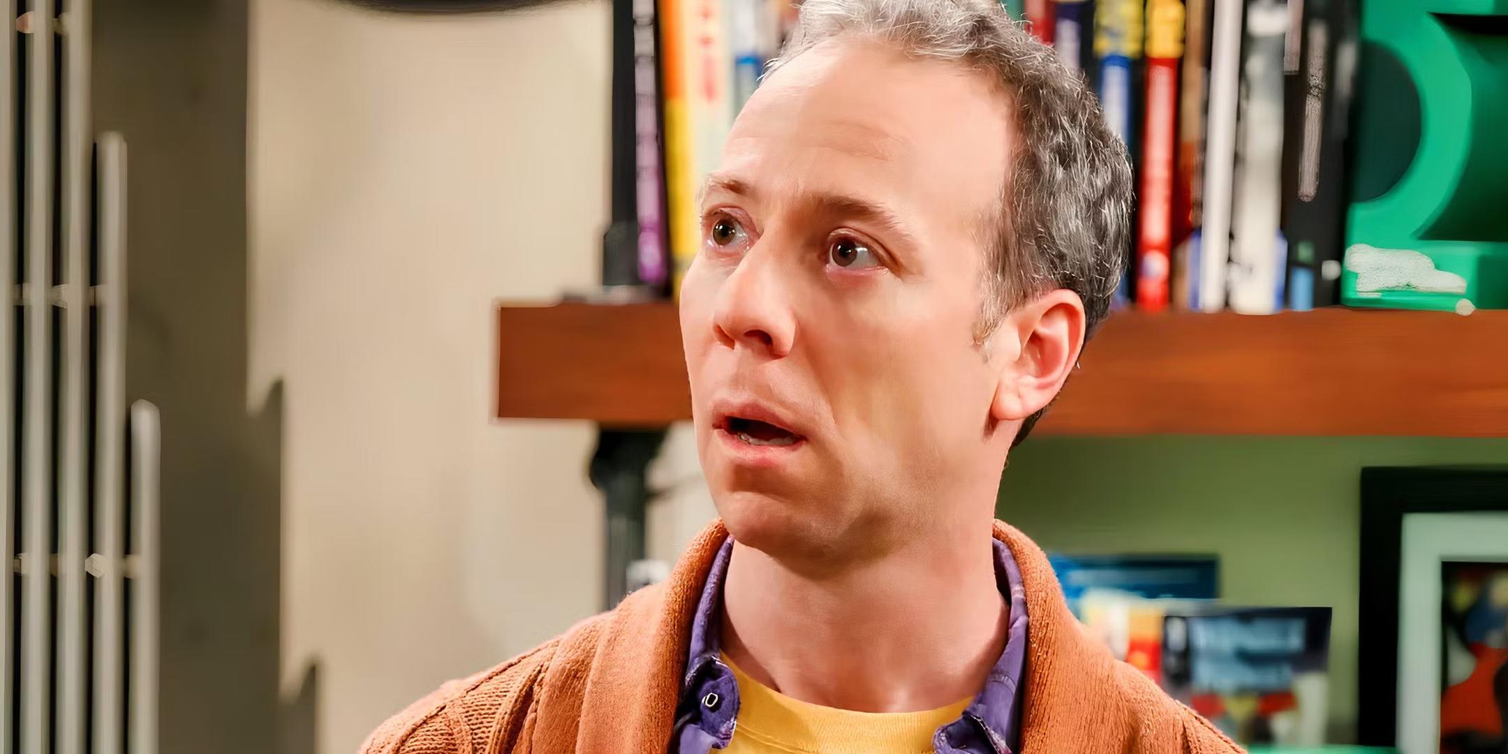 Stuart Fails To Save The Universe: Kevin Sussman as Stuart Bloom in The Big Bang Theory mouth gape