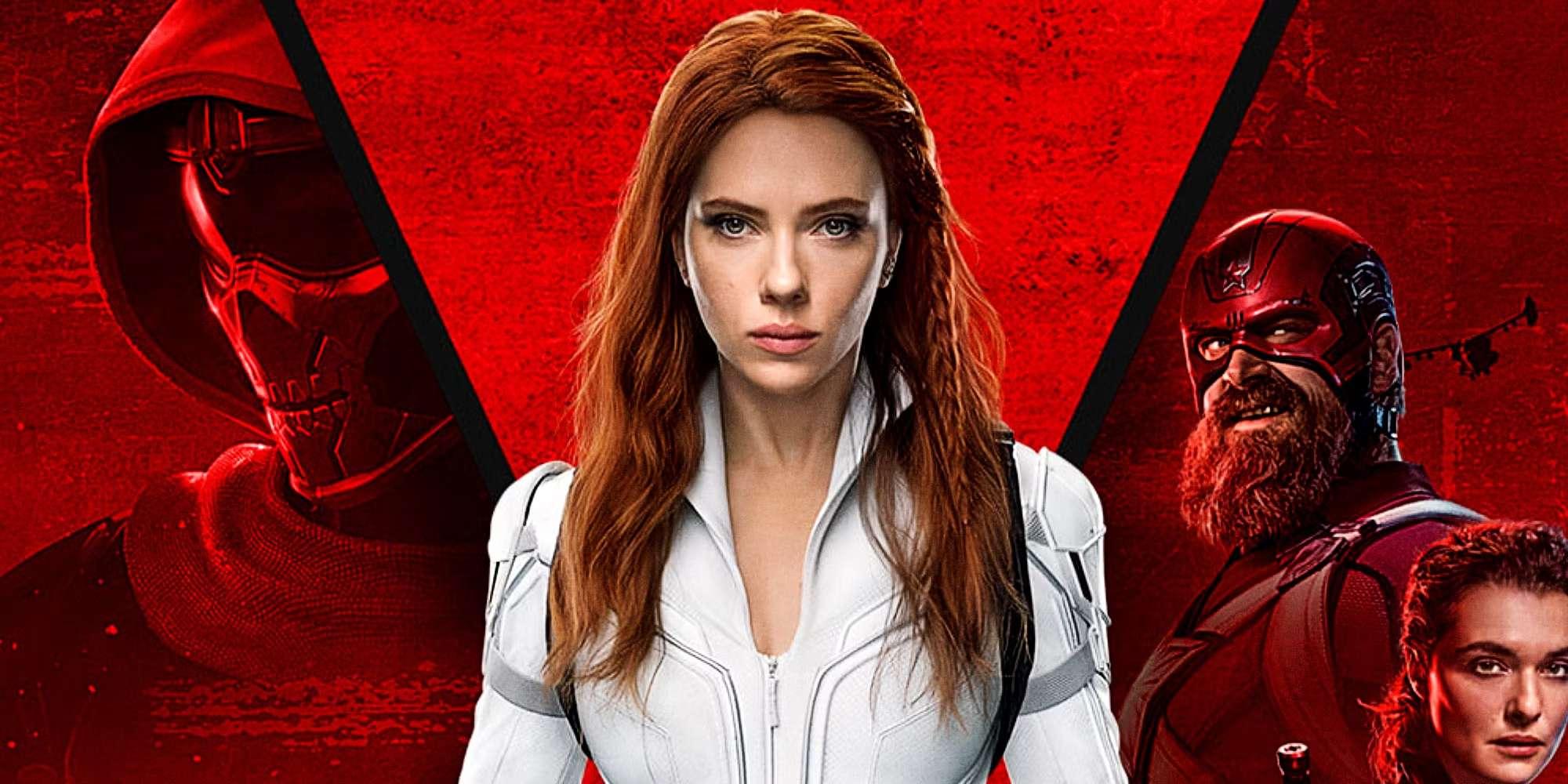 ناتاشا رومانوف (Natasha Romanoff) با بازی اسکارلت جوهانسون (Scarlett Johansson) در فیلم Black Widow در مقابل تسک مستر (Taskmaster) و رد گاردین (Red Guardian) قدم می زند. Black Widow سلاح مخفی Avengers.