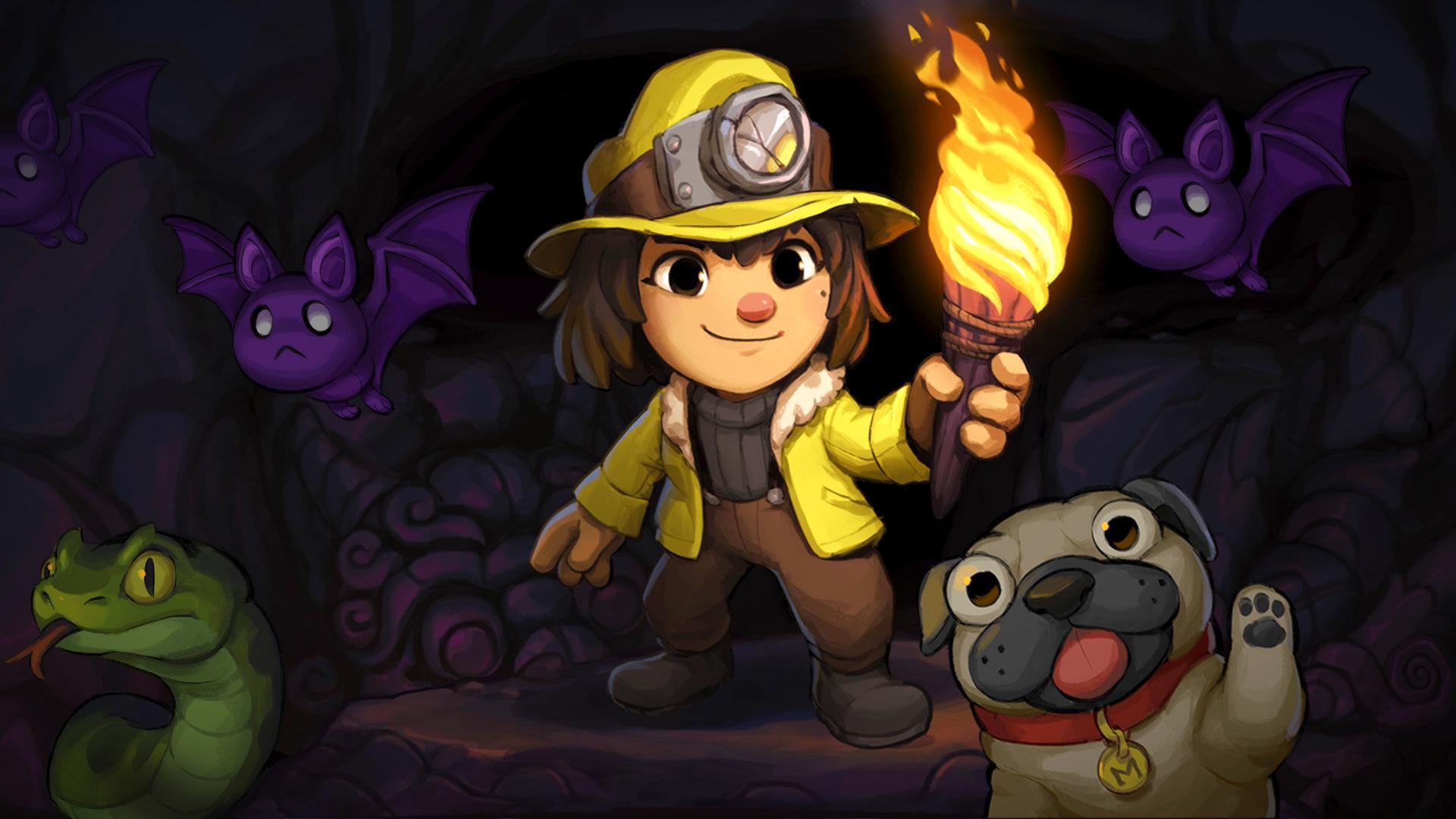 Spelunky 2 character artwork, a challenging platformer among بهترین بازی های Roguelike.