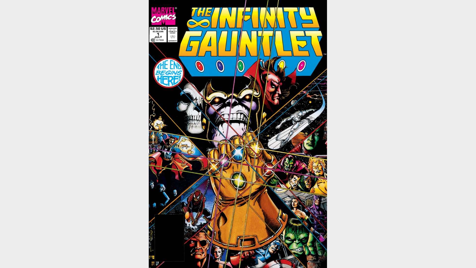 Thanos brandishing the Infinity Gauntlet - الگوی انیمیشن DC برای Marvel