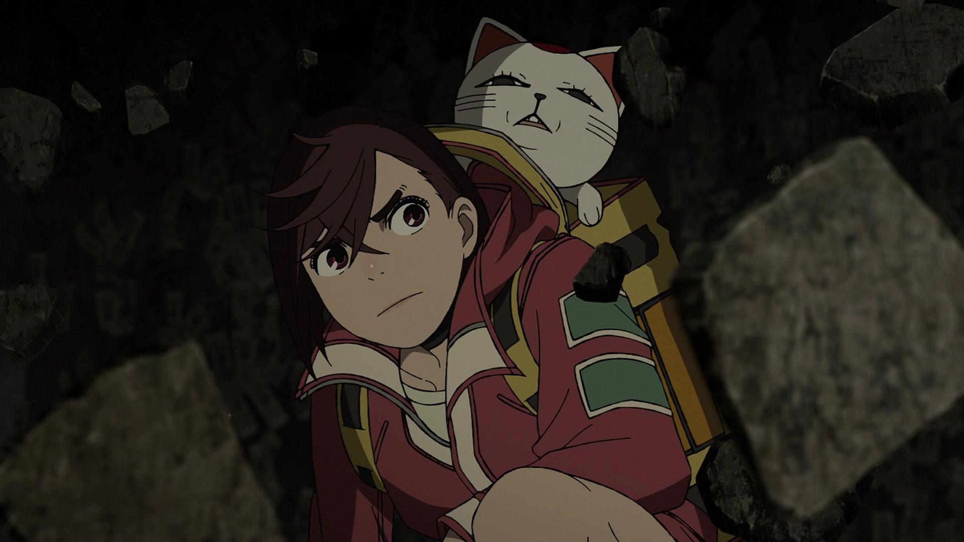 Momo crouching with a cat in her backpack - Dan Da Dan فصل 3 تاریخ انتشار