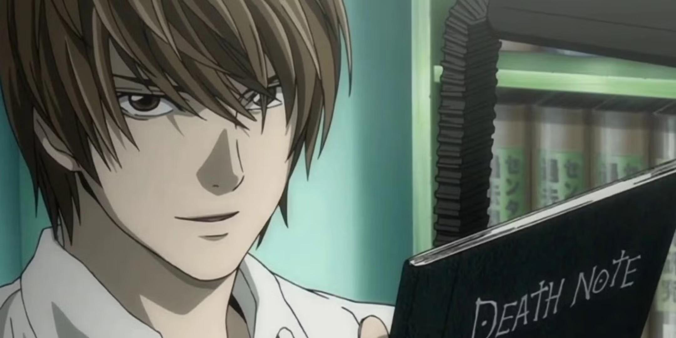 لایت یاگامی در انیمه Death Note نیشخند می زند، انیمیشن بدون قسمت بد