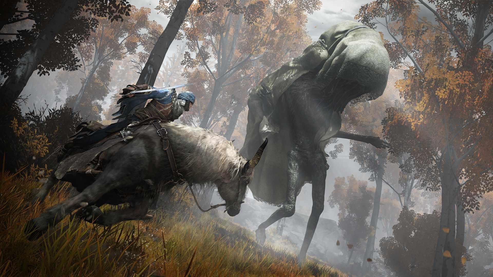 A player taking down a boss in Elden Ring, یکی از بهترین بازی های RPG.