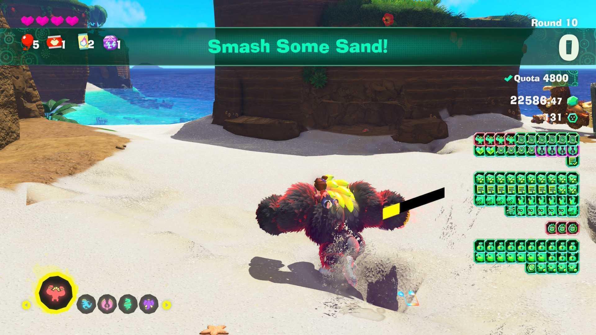 Donkey Kong Bananza روگ لایک: تصاویر صفحه نمایش Emerald Rush