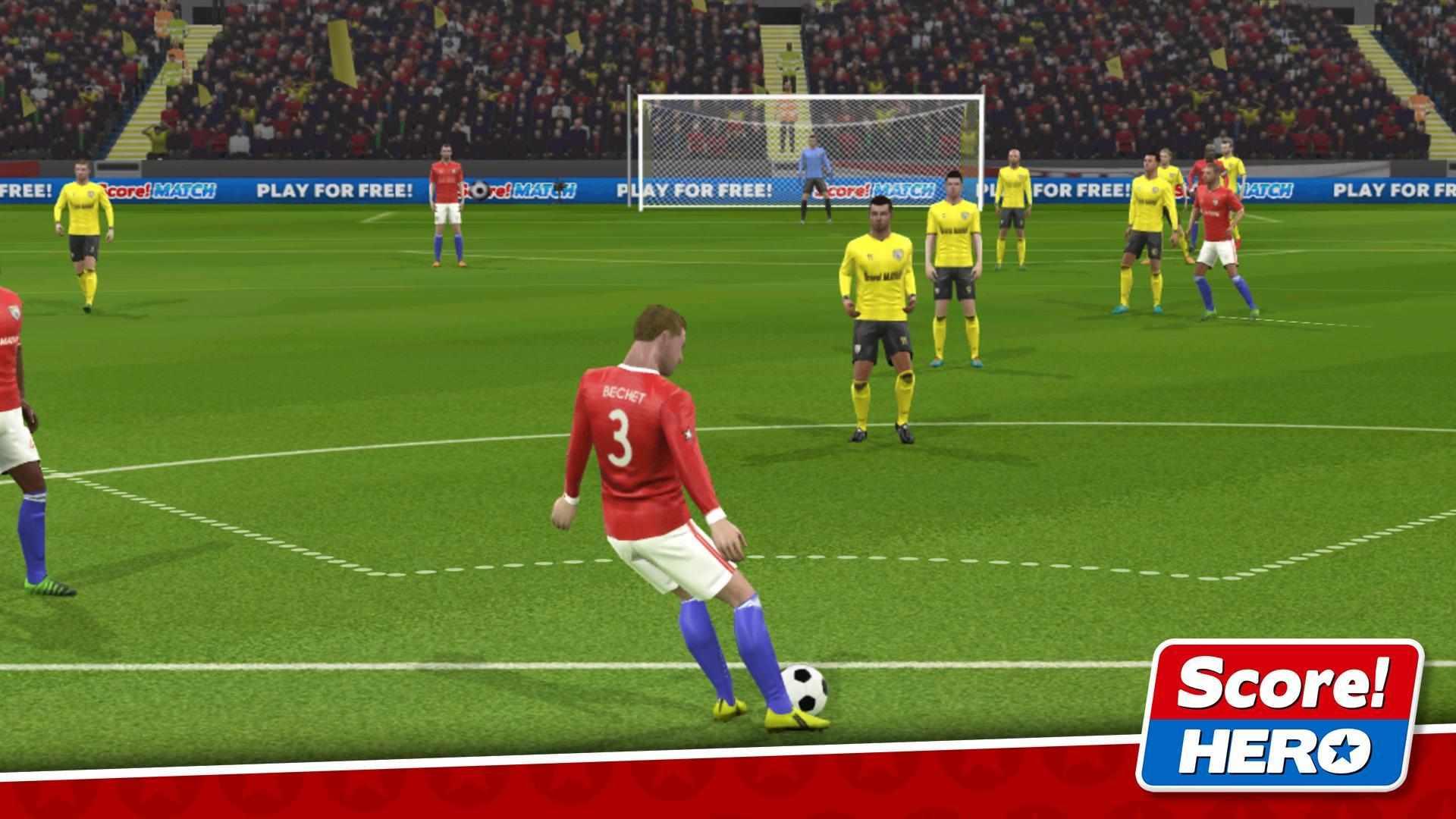یک اسکرین شات از Score! Hero، یکی از بهترین بازی های فوتبال.