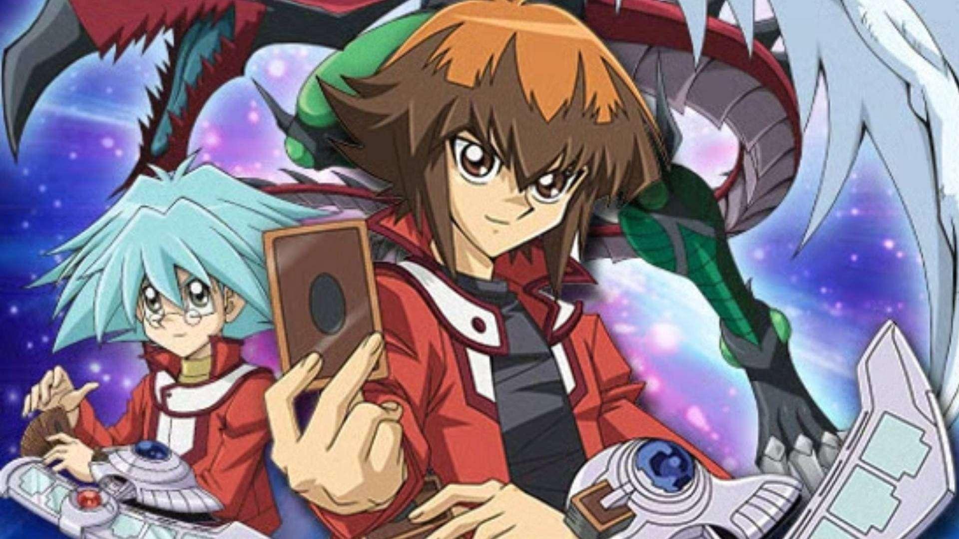 Jaden در حال بازی کارت Duel Monsters در Yu-Gi-OH! GX، از انیمه های جدید 2025