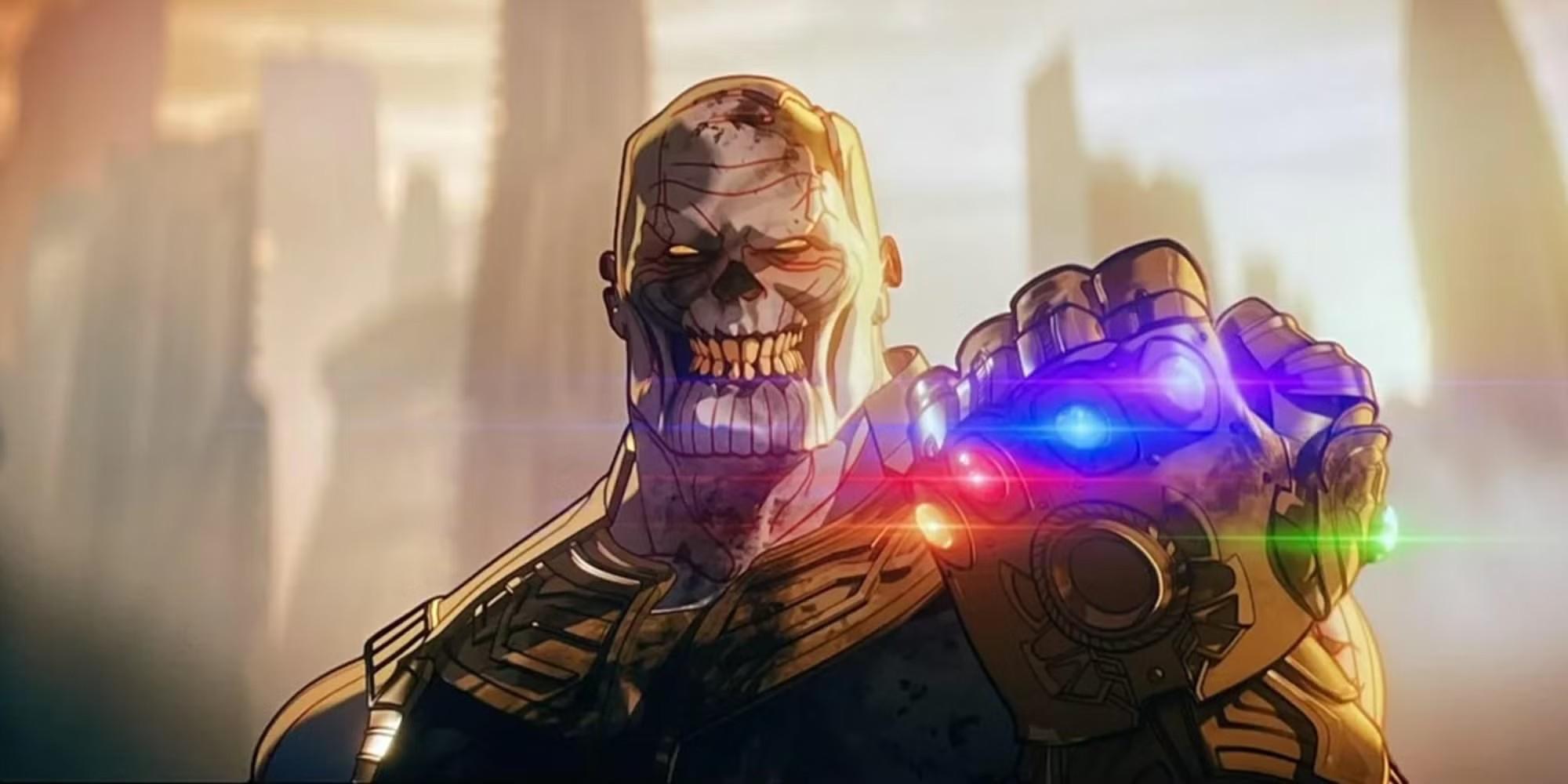 Zombie Thanos wielding the Infinity Gauntlet in Marvel Zombies ایستر اگ و اشارات MCU (2025)