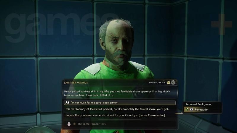 پس زمینه های The Outer Worlds 2: گفتگوی پس زمینه Renegade