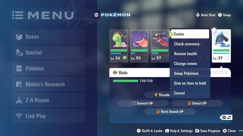 پیدا کردن Riolu و Lucario کردنش - فرصت تکامل Pokemon Legends: Z-A Riolu