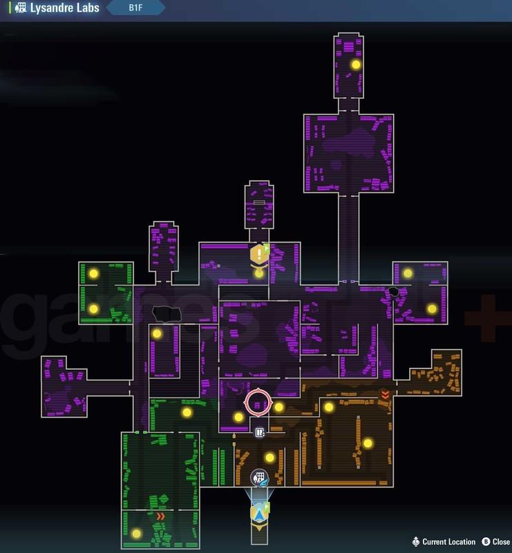 نقشه کامل Pokemon Legends: Z-A: Lysandre Labs B1F.