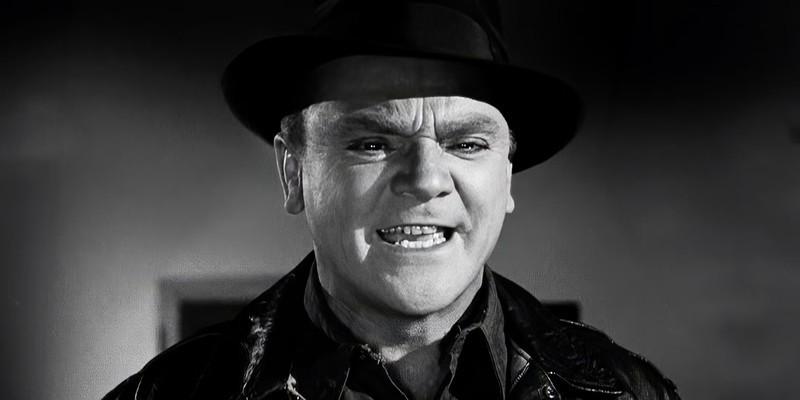 James Cagney rants angrily in a scene from White Heat - فیلم گانگستری برای شروع