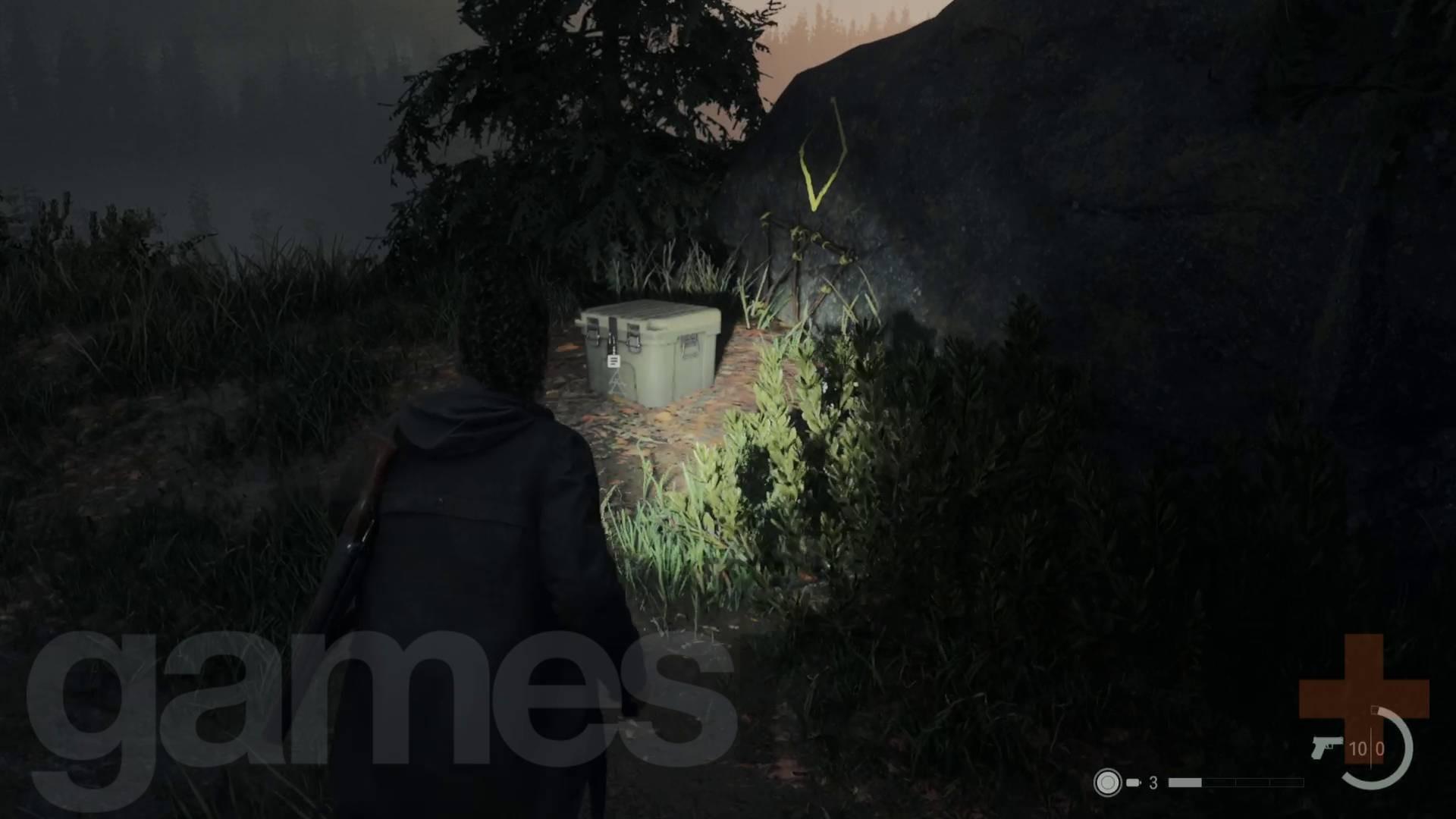 مخفیگاه فانوس دریایی Watery Alan Wake 2 راه حل جعبه مخفی