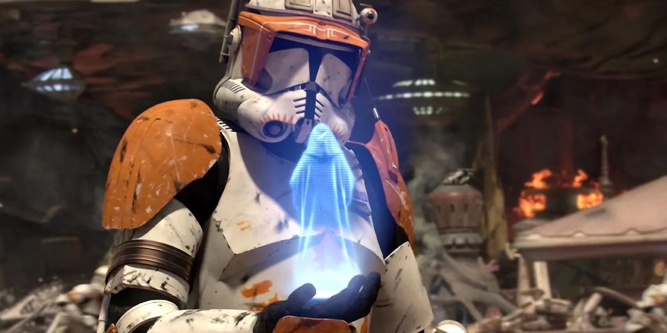 فرمانده کودی در Revenge of the Sith فرمان 66 را دریافت می کند، Star Wars: سقوط دموکراسی