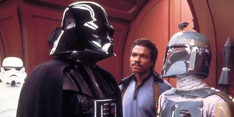 لاندو با ویدر و Boba Fett در Bespin در The Empire Strikes Back - Captain Phasma شخصیت هدر رفته