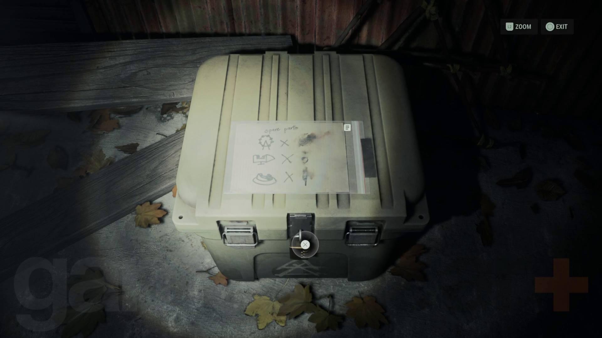 مخفیگاه کارگاه باشگاه موتورسواری Watery Alan Wake 2 راه حل جعبه مخفی