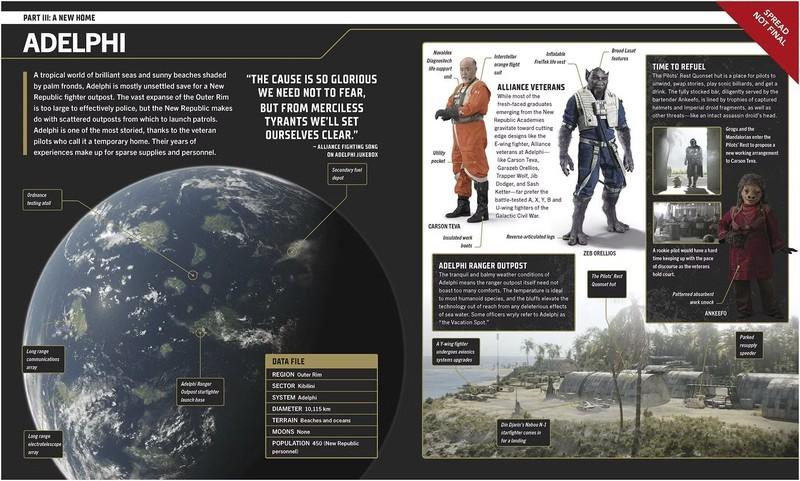 یک صفحه درباره آدلِفی در The Mandalorian Visual Guide - نقشه امپراتوری The Mandalorian and Grogu