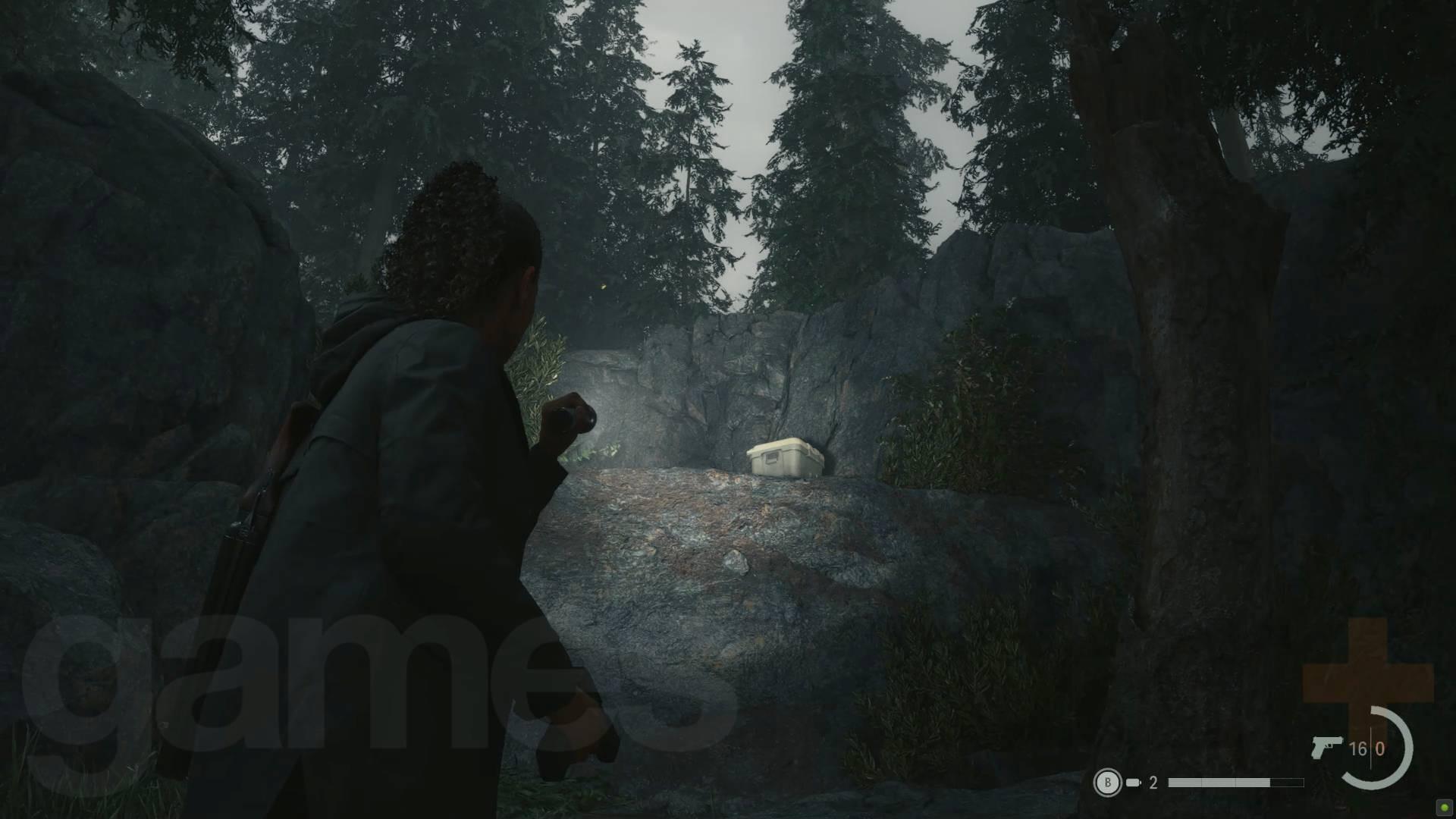 مخفیگاه Suomi Hiking Trail Watery Alan Wake 2 راه حل جعبه مخفی
