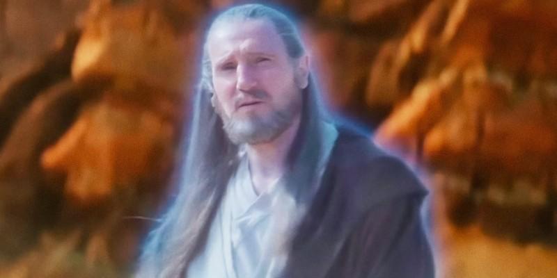 Liam Neeson as Qui-Gon Jinn as a Force Ghost in Obi-Wan Kenobi (2022) - قدرت های نادیده گرفته شده Star Wars