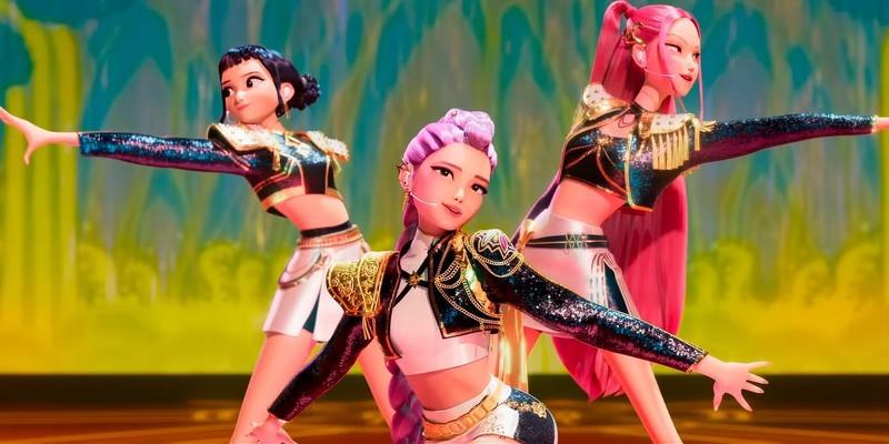 پیش بینی اسکار: گروه دخترانه Hunterx در Kpop Demon Hunters در حال ژست گرفتن