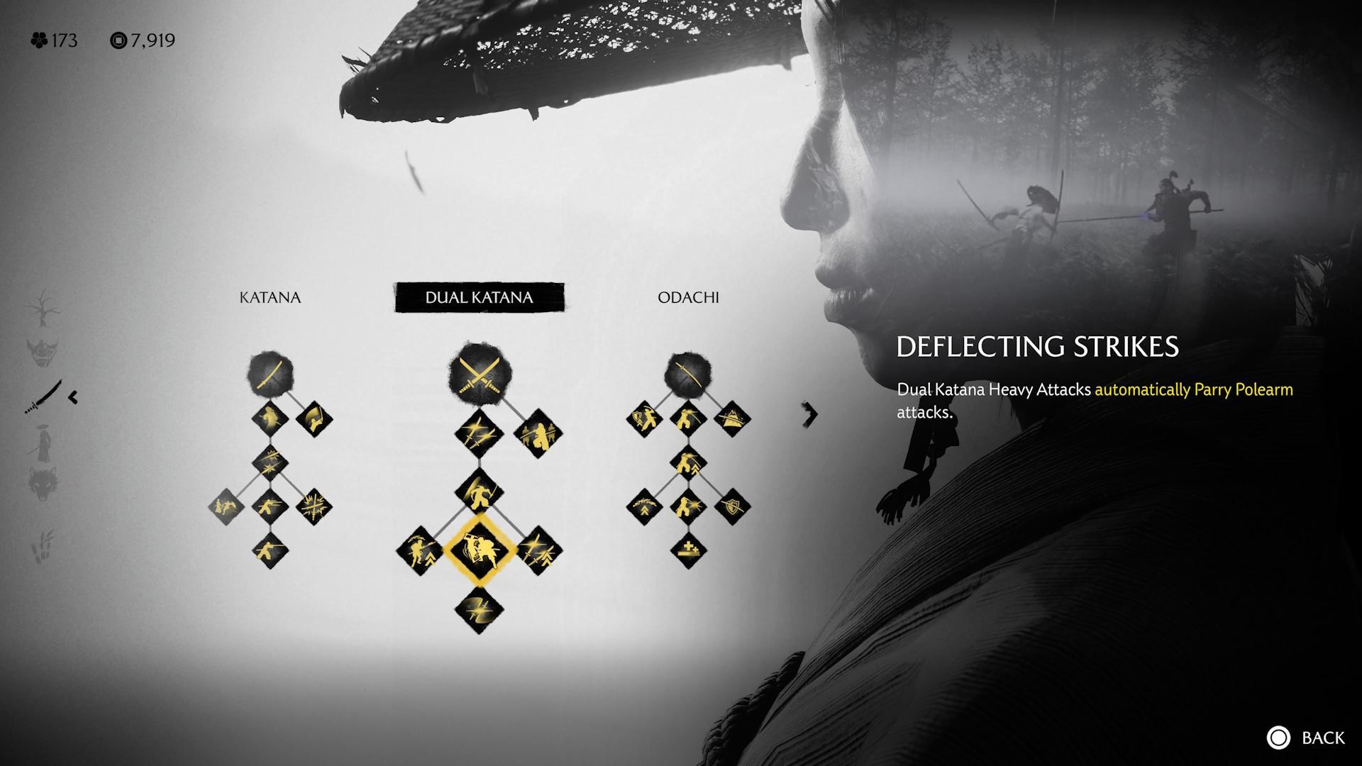 بهترین مهارت های Ghost of Yotei: Ghost of Yotei screenshot of Melee skills