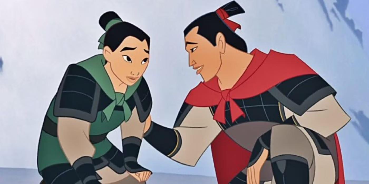 Mulan and Shang in Mulan, از برترین فیلم های دیزنی دهه نود