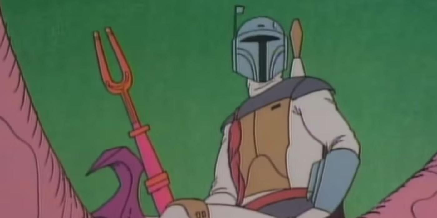 بوبا فت، یکی از شخصیت های Star Wars انیمیشنی در لایو اکشن، در The Star Wars Holiday Special.