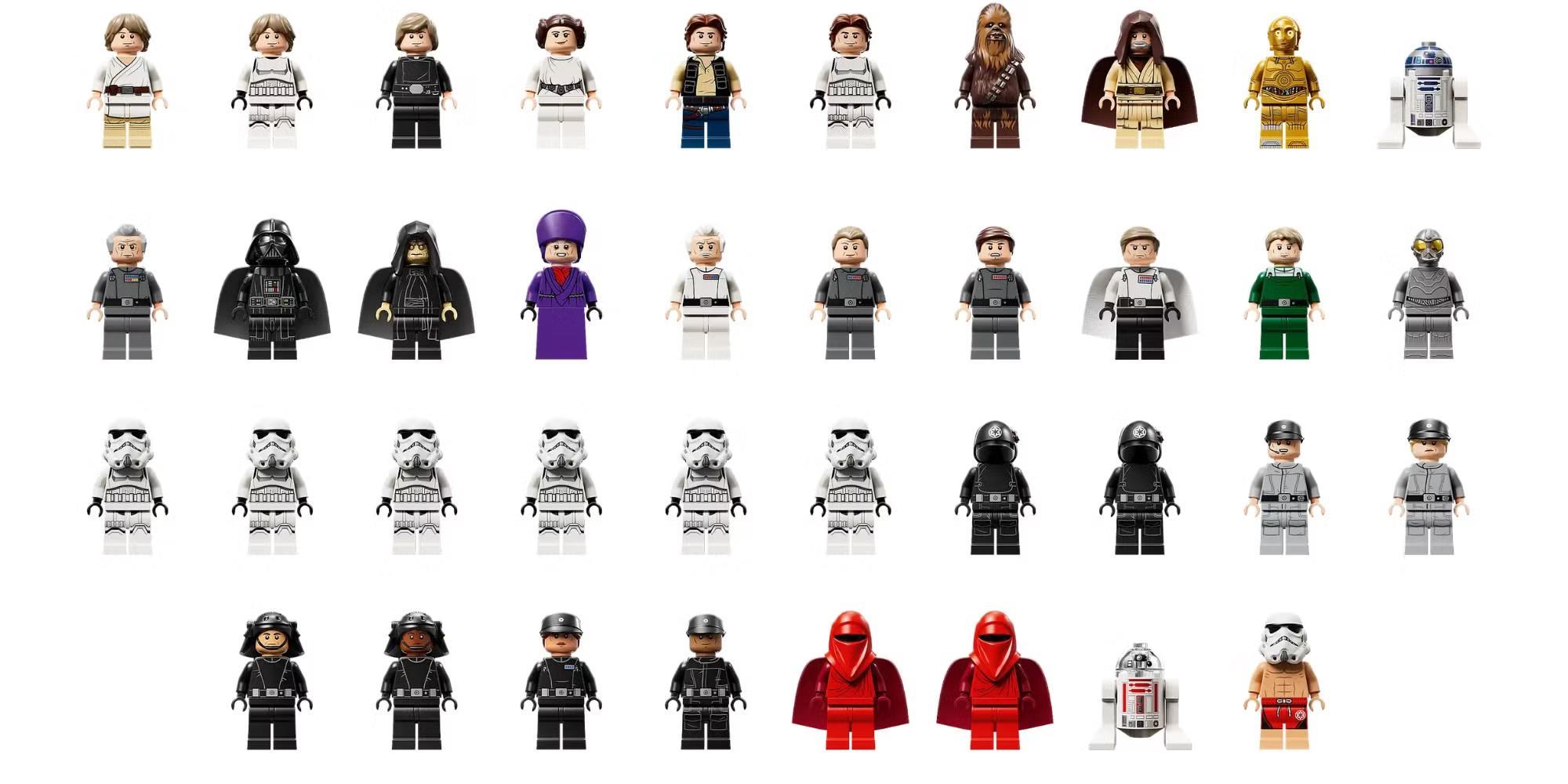 گران ترین مینی فیگورهای لگو Star Wars - All 38 UCS LEGO Death Star Minifigures