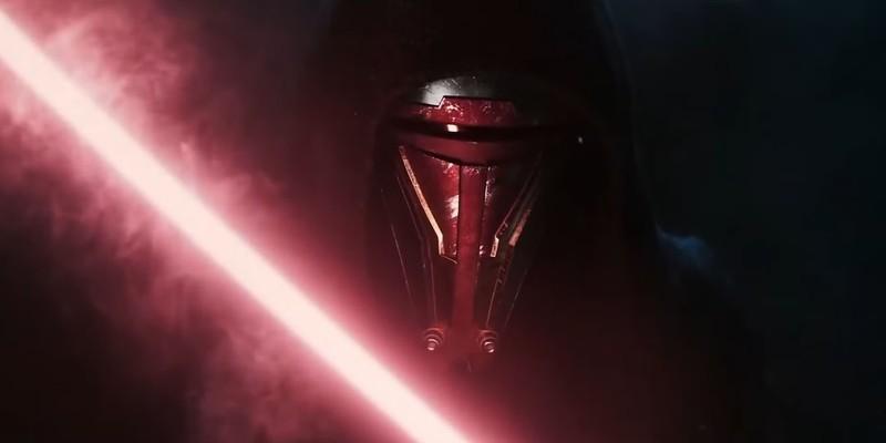 نمایی نزدیک از دارث رِوان در حال استفاده از لایت سیبر خود در Star Wars: KOTOR Remake، مفهومی که نشان می دهد Jedi تاریک تر از Sith است.