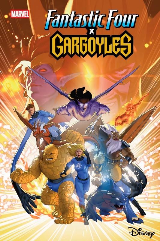 Fantastic Four x Gargoyles Main Comic Cover Art مارول عضو Gargoyles
