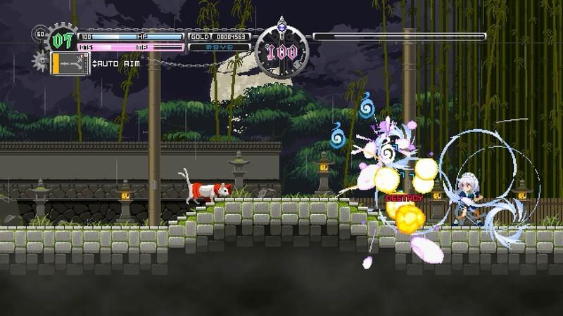 A screenshot of a Japan-inspired level in Touhou Luna Nights, یکی از بهترین بازی های Metroidvania.