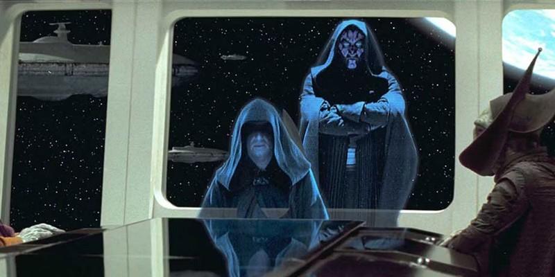Darth Sidious and Darth Maul, showing the Sith influence that led to راز سقوط Anakin Skywalker