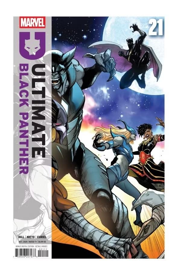 تی چالا و اوکویه در حال مبارزه با پراژنیتورها روی جلد Ultimate Black Panther #21 - علت خیانت شوری در Black Panther