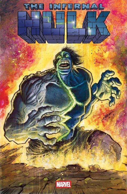 کاور متغیر Infernal Hulk #1 که Hulk جدید مارول را نشان می دهد