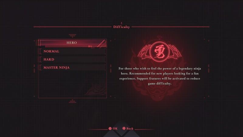 انتخاب درجه سختی Ninja Gaiden 4