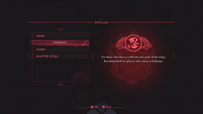 انتخاب درجه سختی Ninja Gaiden 4