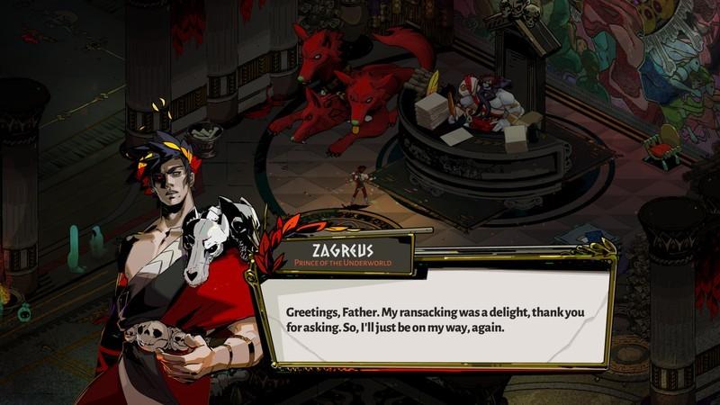 صحنه ای از زاگرئوس که با هیدس صحبت می کنه - Hades بهتر است یا Hades 2؟