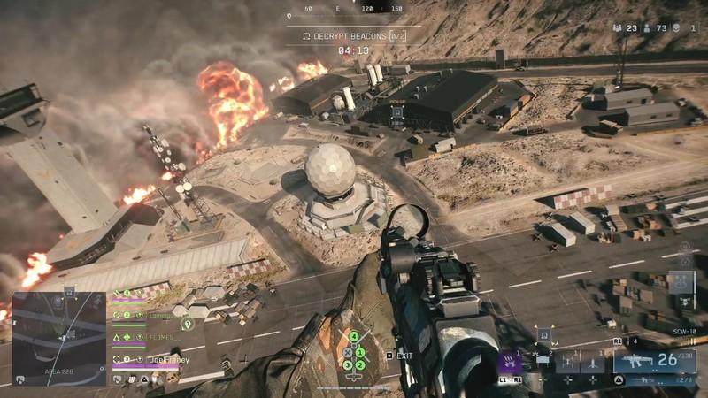 بازیکنی به حلقه قرمز آتش در Battlefield Redsec نگاه می کند - نکات و ترفندهای Battlefield Redsec